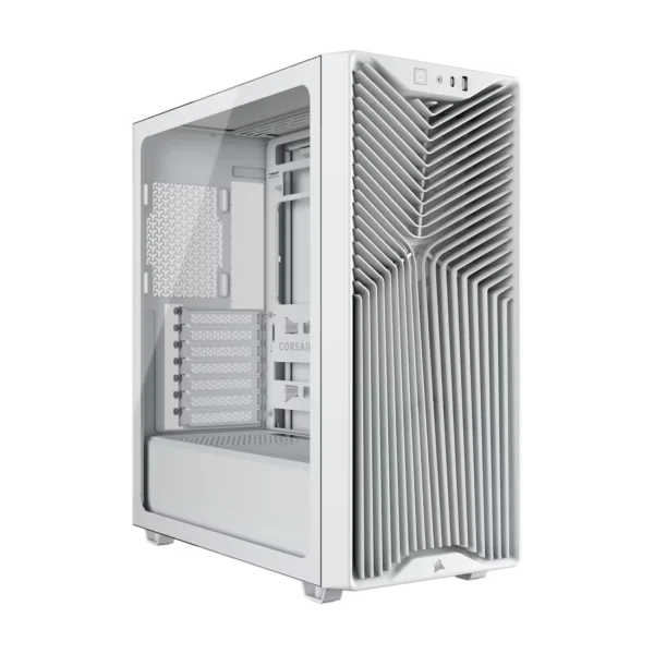 3200D_RS_White_Artboard01_AA CORSAIR 3200D RS White Mid-Tower ATX PC Case, Tempered Glass, Reverse-Connector Support, 3x RS120 Fans - CC-9011335-WW