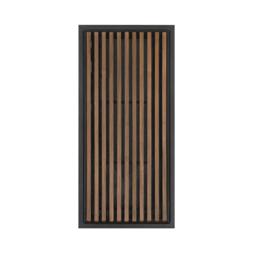 LIAN LI B4 mATX Vertical AeroDeck - Tempered Glass and Steel Wood Black - G89.B4-1X.00