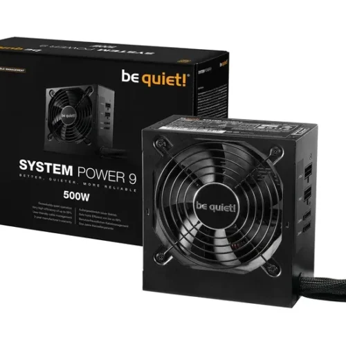 Be Quiet System Power 9 CM 500W 80 PLUS Bronze ATX Semi-Modular Power Supply Unit Dual 12V Rails DC-to-DC - BN974