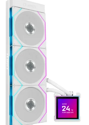 LIAN LI Hydroshift II LCD-S 360TL - 360mm AIO Liquid CPU Cooler White - G89.GHS2LCDS36TFW.00