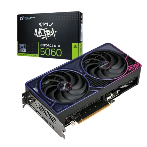 COLORFUL iGame GeForce RTX 5060 Ultra DUO OC 8GB-V GDDR7 128-bit Compact Pop-Art Gaming Graphics Card