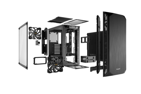 Be Quiet Pure Base 500 Window TG Mid Tower ATX PC Gaming Chassis with Tempered Glass Panel Black - BGW34