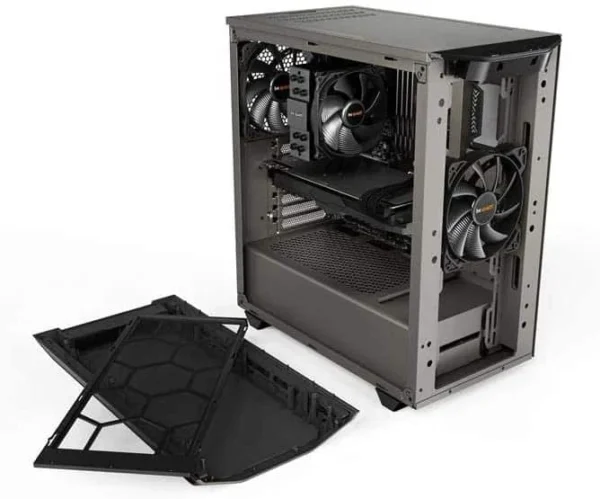 514hPGytJBL._AC_SL1000_ Be Quiet Pure Base 500 Window Mid Tower ATX PC Gaming Chassis with Tempered Glass Panel Metallic Grey - BGW36