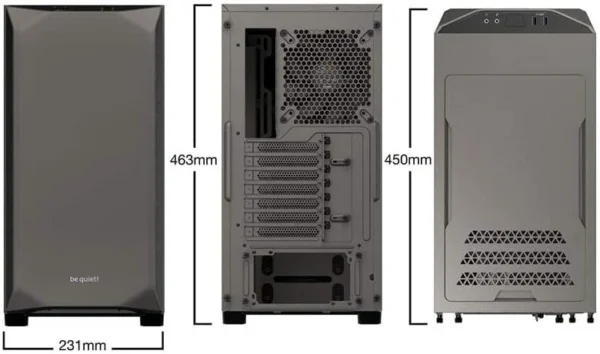 51FHh30aCNL._AC_SL1000_ Be Quiet Pure Base 500 Window Mid Tower ATX PC Gaming Chassis with Tempered Glass Panel Metallic Grey - BGW36