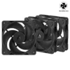 ARCTIC P12 Pro Reverse 120mm PWM PST Static Pressure Case Fan 3-Pack 3000 RPM Black - ACFAN00332A