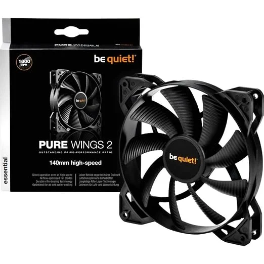 61CpJ+DXkmL._SX522_ Be Quiet! Pure Wings 2 140mm High-Speed PC Case & Radiator Fan with 1600 RPM, Rifle Bearing & High Air Pressure - BL082