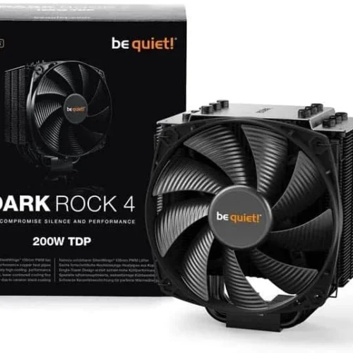 Be Quiet Dark Rock 4 CPU Air Cooler 200W TDP 135mm Silent Wings PWM Fan 6 Copper Heat Pipes - BK021