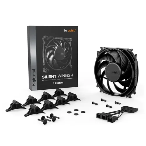 Be Quiet! Silent Wings 4 120mm Fluid-Dynamic Bearing High Performance PC Case and Radiator Fan - BL092