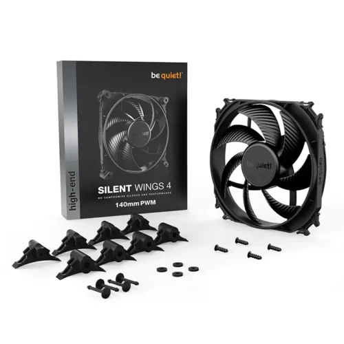 Be Quiet! Silent Wings 4 140mm PWM Fluid Dynamic Bearing High Performance PC Case Fan - BL096