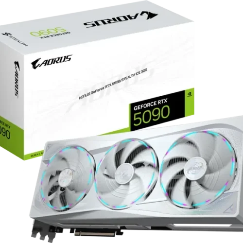 GIGABYTE AORUS GeForce RTX 5090 STEALTH ICE 32GB GDDR7 Graphics Card - GV-N5090AORUSST-ICE-32GD