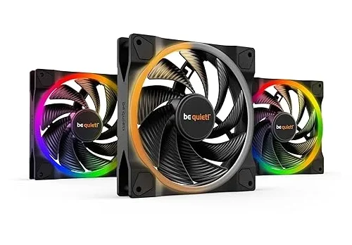 Be Quiet! Light Wings 140mm PWM High-Speed ARGB High Air Pressure PC Case Fan Triple Pack with Hub - BL079