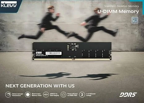 KLEVV DDR5 16GB 1x16GB 5600MHz CL46 Unbuffered UDIMM Desktop RAM Memory SK Hynix A-Die - KD5AGUA80-56G460A