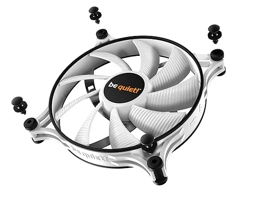 BE QUIET! Shadow Wings 2 White 140mm PWM Case Fan, 900 RPM, Anti-Vibration, Rifle Bearing - BL091