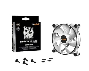 BE QUIET! Shadow Wings 2 White 120mm PWM Case Fan, 1100 RPM, Anti-Vibration, Rifle Bearing - BL089
