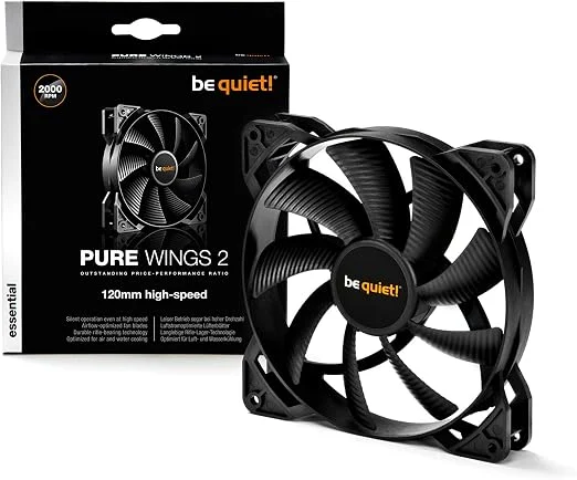 71iv8H1QMvL._AC_SX522_ Be Quiet! Pure Wings 2 120mm High-Speed PC Case & Radiator Fan with 2000 RPM & Air Pressure Optimization - BL080