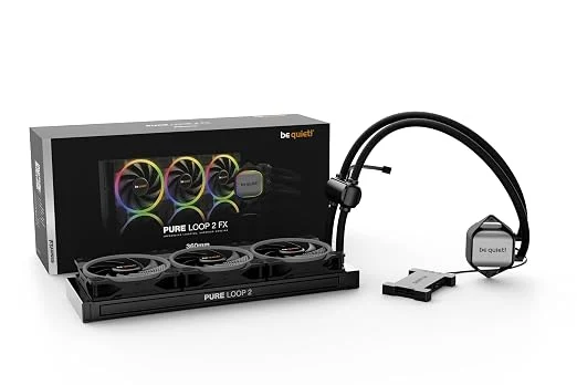 71yhdwVHYbL._SX522_ Be Quiet! Pure Loop 2 FX 360mm ARGB All-in-One Liquid CPU Cooler with Three Light Wings Fans - BW015