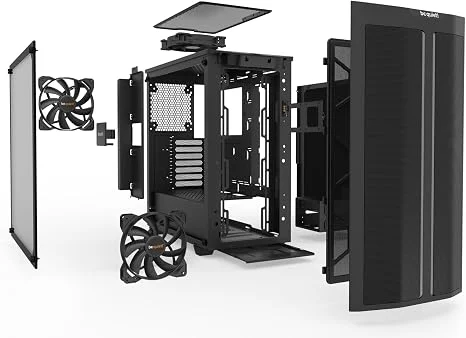 Be Quiet Pure Base 500DX Mid Tower ATX PC Gaming Case High Airflow Tempered Glass Side Panel Black - BGW37