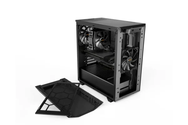 Be Quiet Pure Base 500 Window TG Mid Tower ATX PC Gaming Chassis with Tempered Glass Panel Black - BGW34