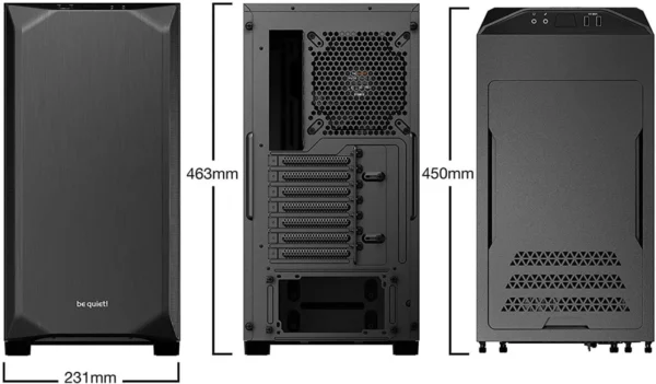 81-ckiN0ATL._AC_SL1500_ Be Quiet Pure Base 500 Window TG Mid Tower ATX PC Gaming Chassis with Tempered Glass Panel Black - BGW34