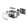 OCYPUS GAMMA C54 Black Panoramic MATX Mini-Tower PC Case, Tempered Glass, 3x ARGB Fans - GAMMA-C54-BKD300XX-GL