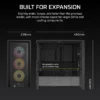 CC-9011296-WW_09 CORSAIR FRAME 4000D RS ARGB Modular Mid-Tower ATX PC Case - Black - CC-9011296-WW