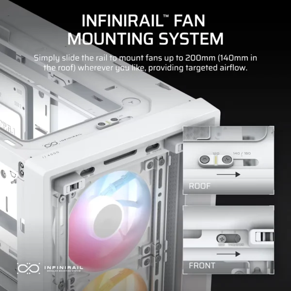 CORSAIR FRAME 4000D RS ARGB Modular Mid-Tower ATX PC Case - White - CC-9011297-WW