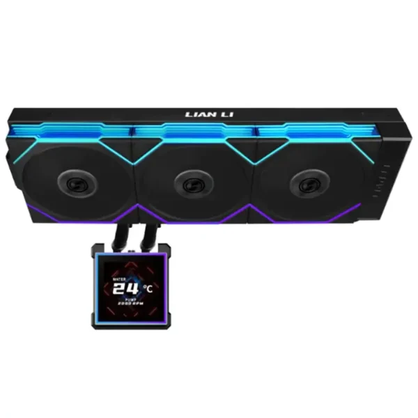 CPU-Cooling-Lian-Li-Hydroshift-II-360-TL-Flex-Wireless-RGB-Black-Liquid-CPU-Cooler-with-Controller-GHS2LCDS36TFB-5 LIAN LI Hydroshift II LCD-S 360TL - 360mm AIO Liquid CPU Cooler Black - G89.GHS2LCDS36TFB.00
