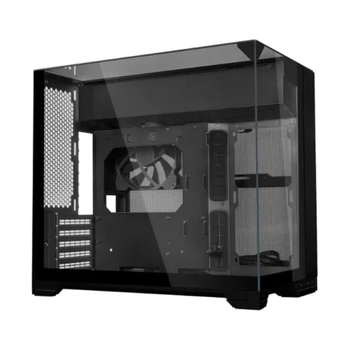 LIAN LI O11 Vision-M Black Dual-Chamber Micro-ATX Tempered Glass PC Case - G99.O11VMX.00