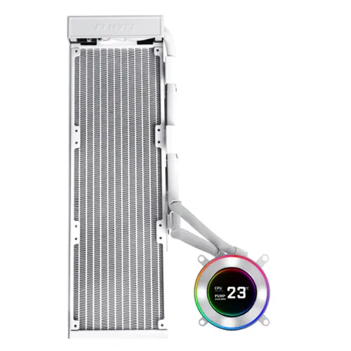 Lian Li - HydroShift II LCD-C 360 Fanless AiO Liquid Cooler - White - G89.GHS2LCD36W.00