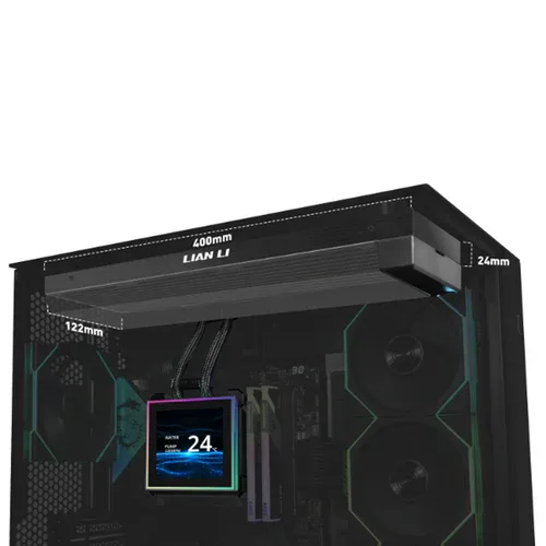 LIAN LI HYDROSHIFT II LCD-S 360 Fanless Liquid CPU Cooler 3.4" IPS Display - G89.GHS2LCDS36NB.00