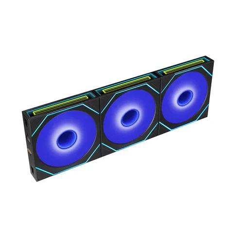 LIAN LI UNI FAN SL-INF 120 Black 3-Pack - 120mm FDB PWM ARGB Infinity Mirror Case Fans with Controller - G9F.12SLIN1F3B.K0