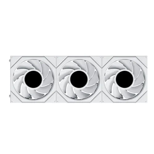 LIAN LI - UNI Fan TL Flex LCD 120mm Reverse Blade 3-Pack White - 1.8 Inch Display - ARGB - G9F.12RTLLCD1F3W.K0