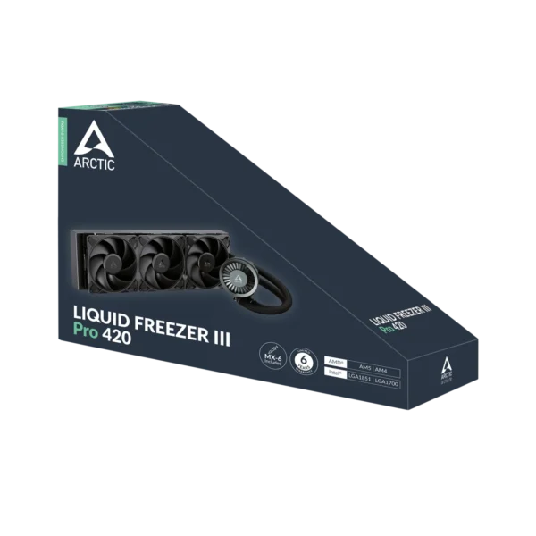 ARCTIC Liquid Freezer III Pro 420 All-in-One CPU Water Cooler 38mm Radiator 3x P14 Pro Fans - ACFRE00181A