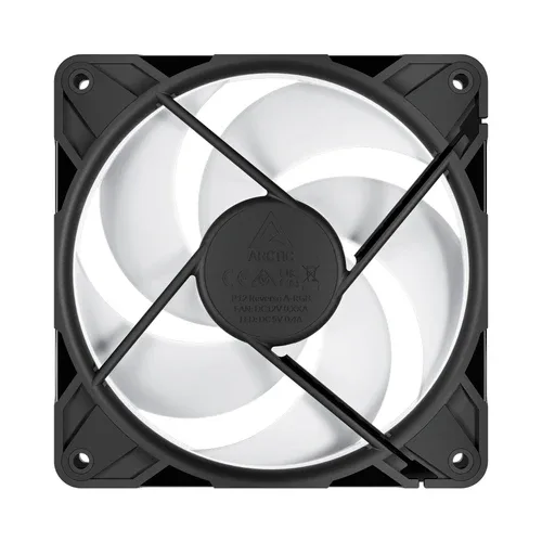 ARCTIC P12 Pro Reverse A-RGB 120mm PWM PST Static Pressure Case Cooling Fan Fluid Dynamic Bearing Black - ACFAN00322A