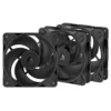 ARCTIC P12 Pro Reverse 120mm PWM PST Static Pressure Case Fan 3-Pack 3000 RPM Black - ACFAN00332A