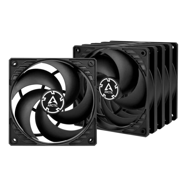 ARCTIC P12 120mm Static Pressure Case Cooling Fan 5-Pack 1800 RPM Fluid Dynamic Bearing Black - ACFAN00135A