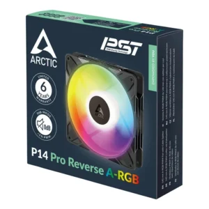 ARCTIC P14 Pro Reverse A-RGB 140mm PWM PST Static Pressure Case Cooling Fan Fluid Dynamic Bearing - ACFAN00323A