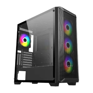 PIC24700000000012413 FSP Case CMT591A Black E-ATX Mid Tower Tempered Glass - CMT591A