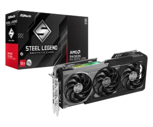 Radeon RX 9070 GRE Steel Legend Dark 12GB OC(L1) ASRock Radeon RX 9070 GRE Steel Legend Dark 12GB OC GDDR6 PCIe 5.0 Triple Fan Gaming Graphics Card - RX9070GRE SLD 12GO
