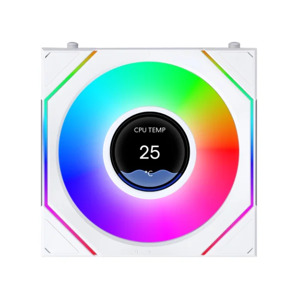 LIAN LI UNI FAN SL-INF FLEX LCD 120 White - 1.8" Display 400x400 - ARGB FDB Fan - G9F.12SLIND1F1W.K0