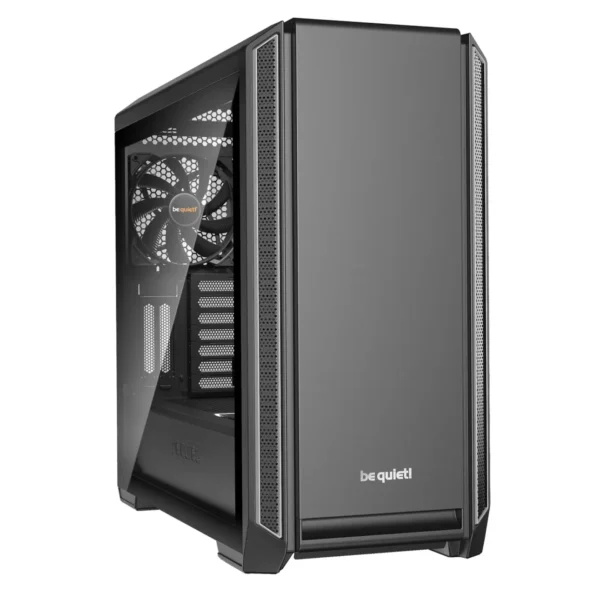 Silent-Base-600-Window-silver-btz-ph Be Quiet! Silent Base 601 Window Silver Tempered Glass E-ATX Mid-Tower Premium PC Case w/ Sound Dampening - BGW27