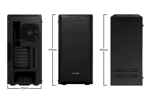 bgw21_w_h_2 Be Quiet Pure Base 600 Window Mid Tower ATX PC Gaming Chassis with 4mm Tempered Glass Side Panel Black - BGW21