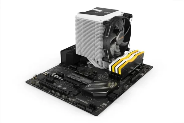Be Quiet! Shadow Rock 3 White 190W TDP CPU Air Cooler with 120mm PWM Fan and Asymmetrical Design -  BK005