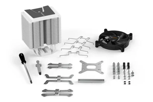 Be Quiet! Shadow Rock 3 White 190W TDP CPU Air Cooler with 120mm PWM Fan and Asymmetrical Design -  BK005