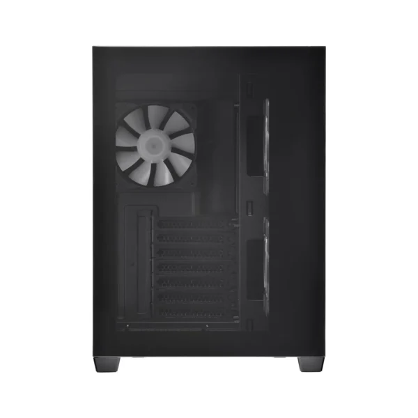 FSP CMT380B Black ATX Mid Tower Dual-Chamber Tempered Glass Computer Case, Dual 360mm Radiator Support - CMT380B