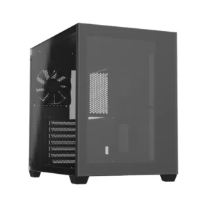 blackkk1-1 FSP CMT380B Black ATX Mid Tower Dual-Chamber Tempered Glass Computer Case, Dual 360mm Radiator Support - CMT380B