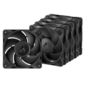 ARCTIC P12 Pro PST 120mm PWM Static Pressure Case Cooling Fan 5-Pack Fluid Dynamic Bearing Black - ACFAN00307A