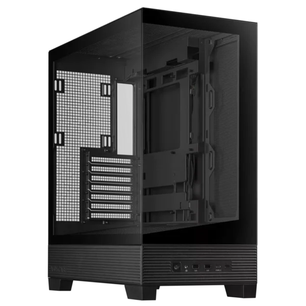 fwebp ASUS A31 ATX Mid Tower Case - Panoramic Tempered Glass, Hidden Connector Support - A31 TG BLACK