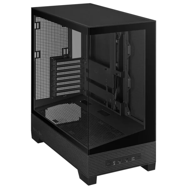 fwebp (2) ASUS A31 ATX Mid Tower Case - Panoramic Tempered Glass, Hidden Connector Support - A31 TG BLACK