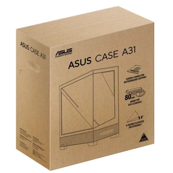 fwebp (8) ASUS A31 ATX Mid Tower Case - Panoramic Tempered Glass, Hidden Connector Support - A31 TG BLACK